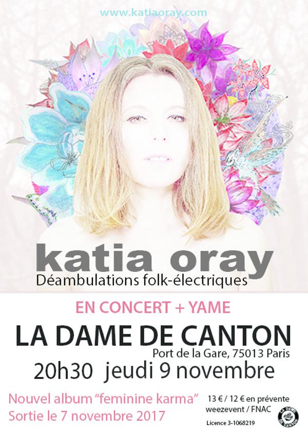 Concert : KATIA ORAY release + 1ère partie YAME