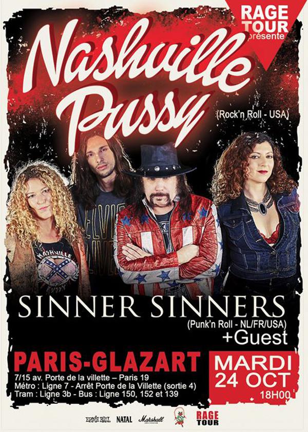 Nashville Pussy, Sinner Sinners + Guest