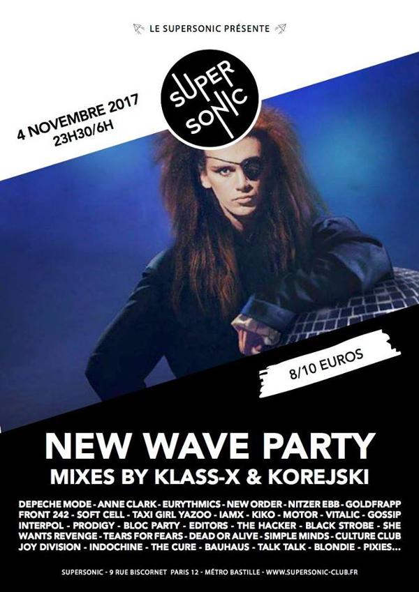 New Wave Party / Samedi 4 Novembre au Supersonic
