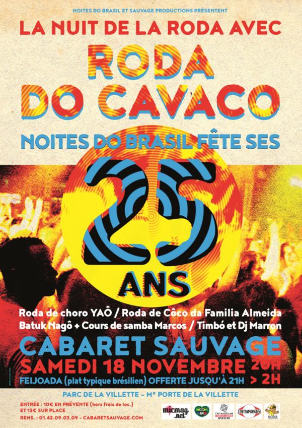Roda do Cavaco – Nuit de la Roda : 25 ans de Noites do Brasil !