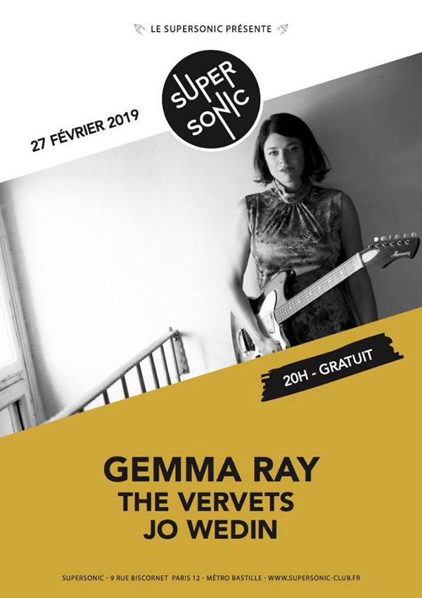 Gemma Ray • The Vervets • Jo Wedin / Supersonic (Free entry)