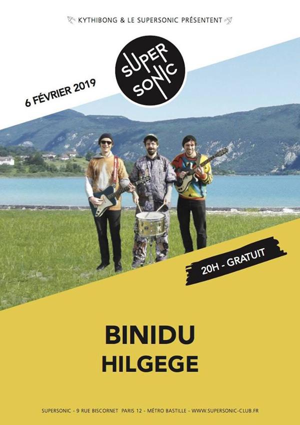 Binidu • Hilgege / Supersonic - Entrée gratuite