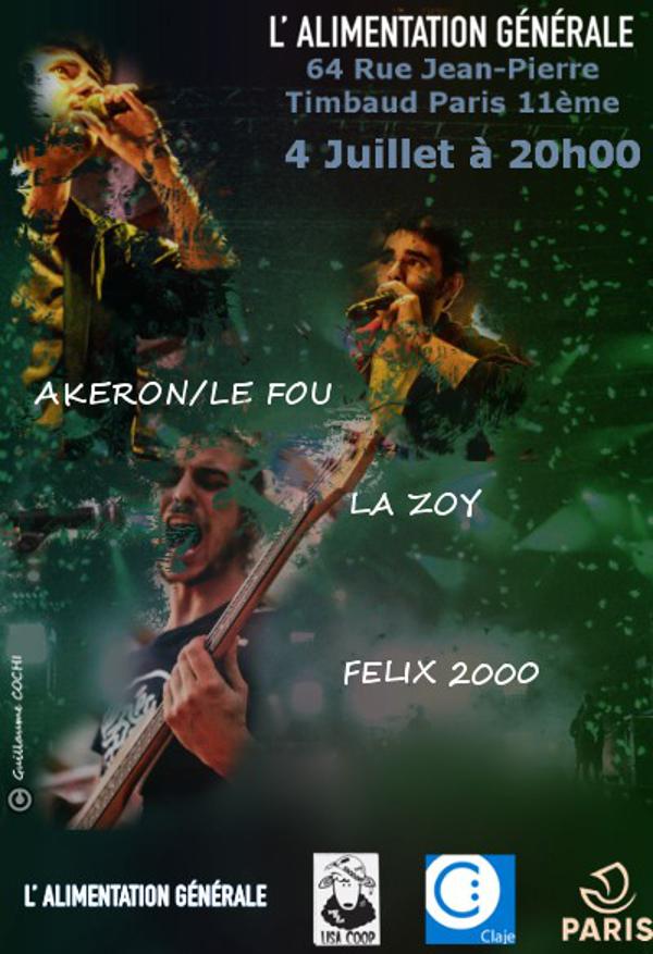 Release Party Akeron/Le Fou (Guests La Zoy, Félix 2000)