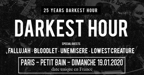 Darkest Hour, Fallujah, Bloodlet, Une Misère & guest // Paris