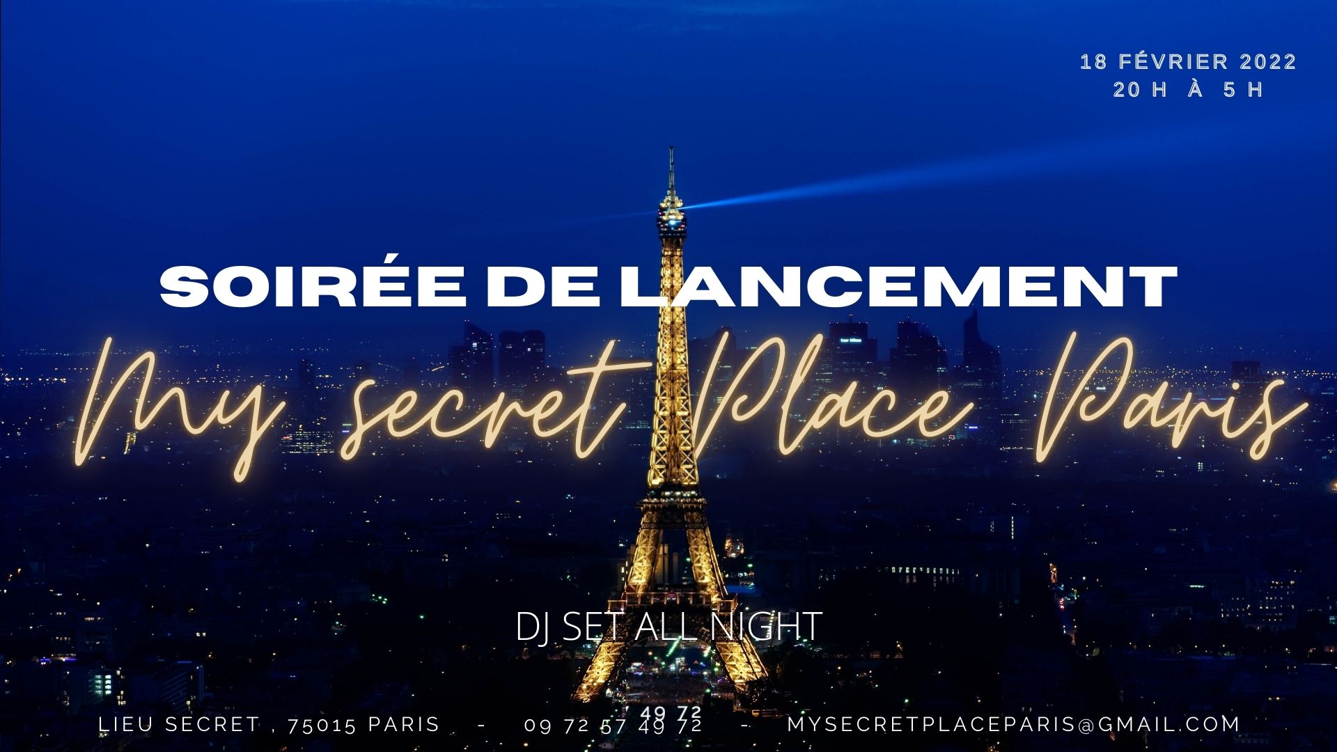 Soirée de lancement du catalogue My Secret Place Paris