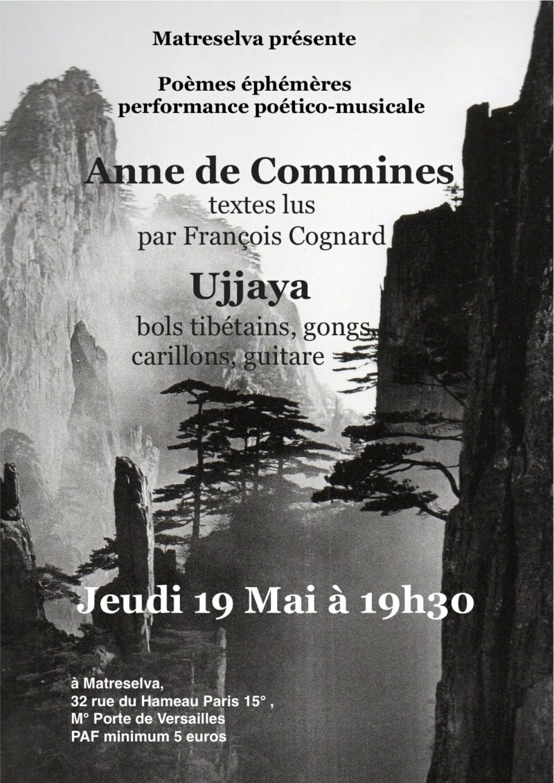 Concert de Ujjaya & Anne de Commines : Gongs, bols & poésie
