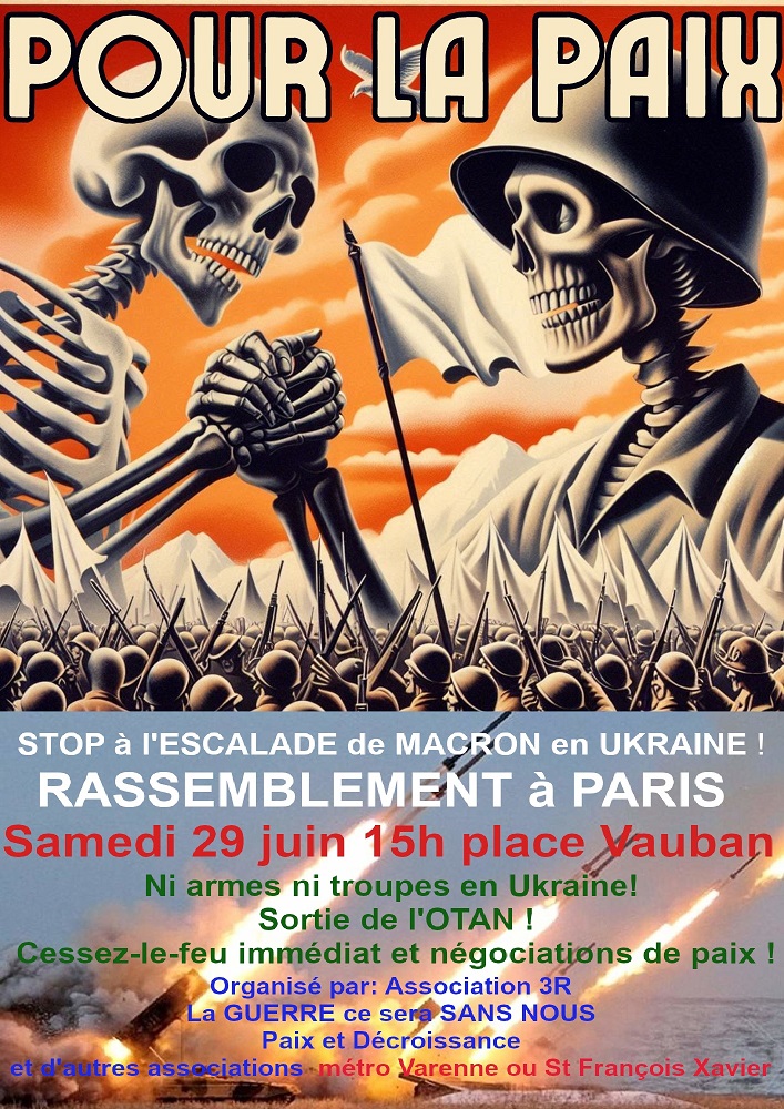 Rassemblement contre la guerre franco-Russe en Ukraine